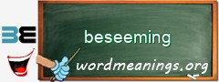WordMeaning blackboard for beseeming